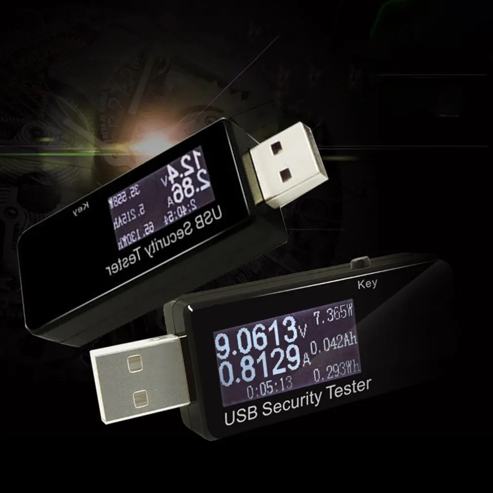 Тестер безопасности маленького размера USB светодиодный цифровой вольтметр Амперметр индикатор емкости батареи измеритель напряжения зарядное устройство