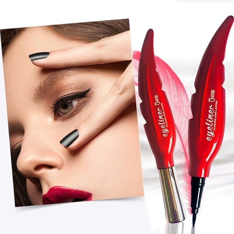 Жидкая Водонепроницаемая подводка для глаз черная длинная карандаш косметика