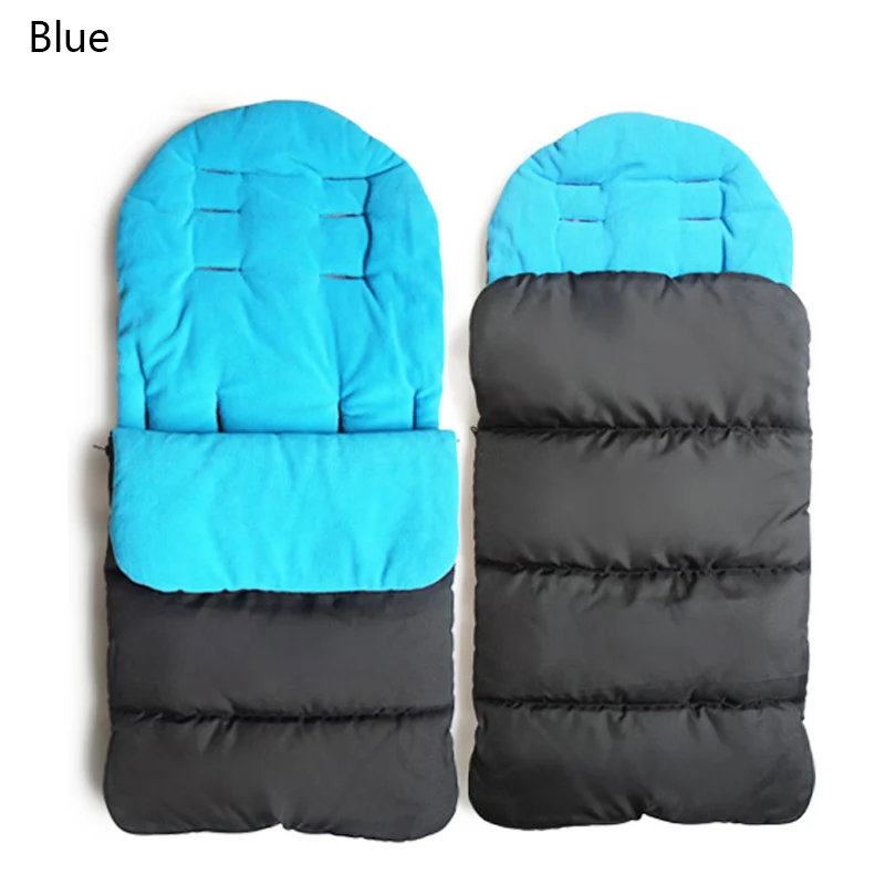 Зимняя теплая детская коляска, ветрозащитная накидка для йойо, универсальная коляска, аксессуары, носки, сумка для сна - Цвет: Небесно-голубой