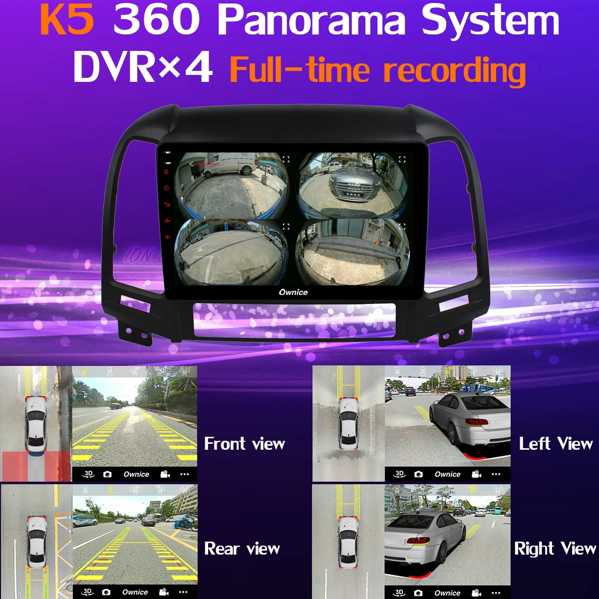 Flash Deal 360°Camera 4G+64G Android 9.0 Car Multimedia Radio For Hyundai Santa Fe 2 2006-2012 Head Unit GPS Navigation SPDIF DSP CarPlay 3