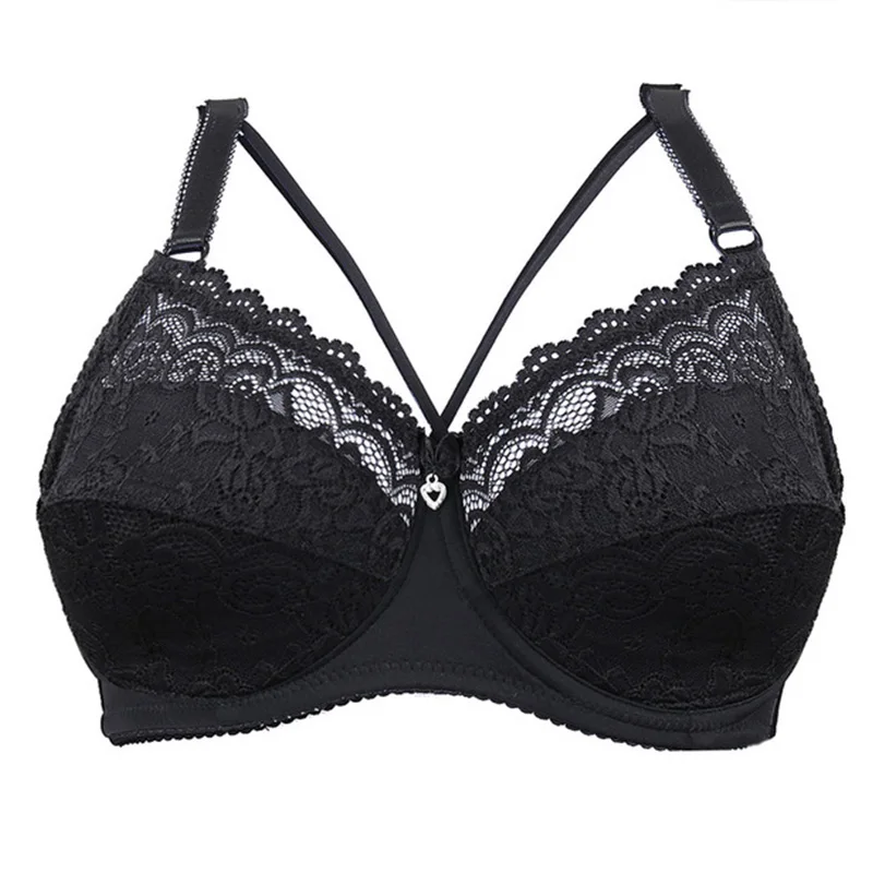 

Fashion Bandage Sexy Bra Floral Lace Bra For Women Bralette Female Underwear Underwire Brassiere Plus Size Super Thin Bra C D E