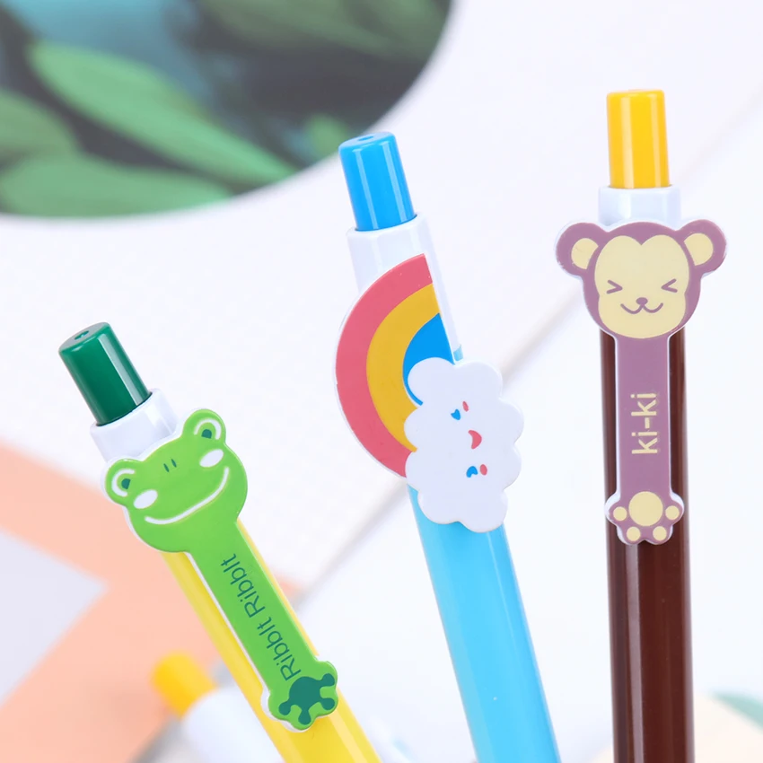 

6PCS/Set Cute Cat Bird Ballpoint Pen 0.5mm For School Office Writing Supply Kids Stationery