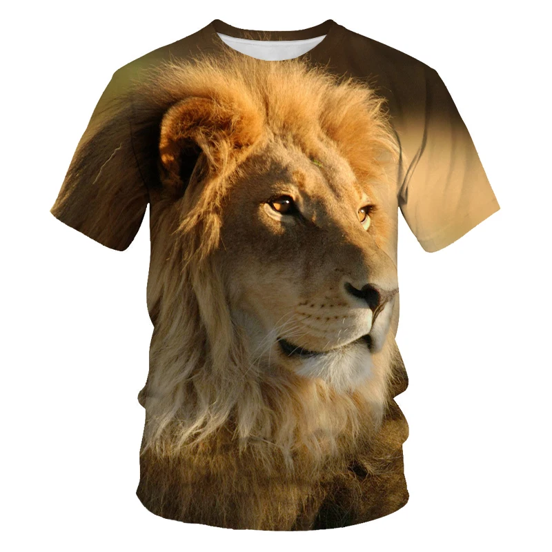 3D printing Lion Men T-Shirt Fashion O-Neck Casual Trend Short Sleeve Oversized T-Shirt Selling Punk Streetwear All-Match Tops 3D printing Lion Men T-Shirt Fashion O-Neck Casual Trend Short Sleeve Oversized T-Shirt Selling Punk Streetwear All-Match Tops