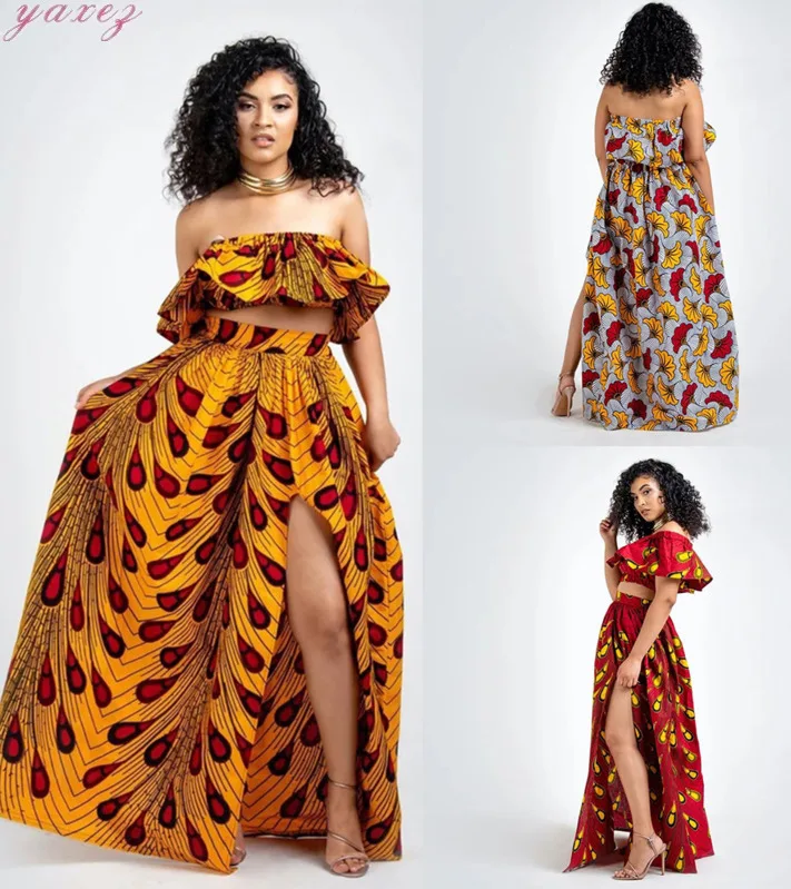Women Traditional Long Skirt 2020 Summer Sexy Skirts For Women Fashion Skirts African Print Women Skirts Femme Clothing Dresses