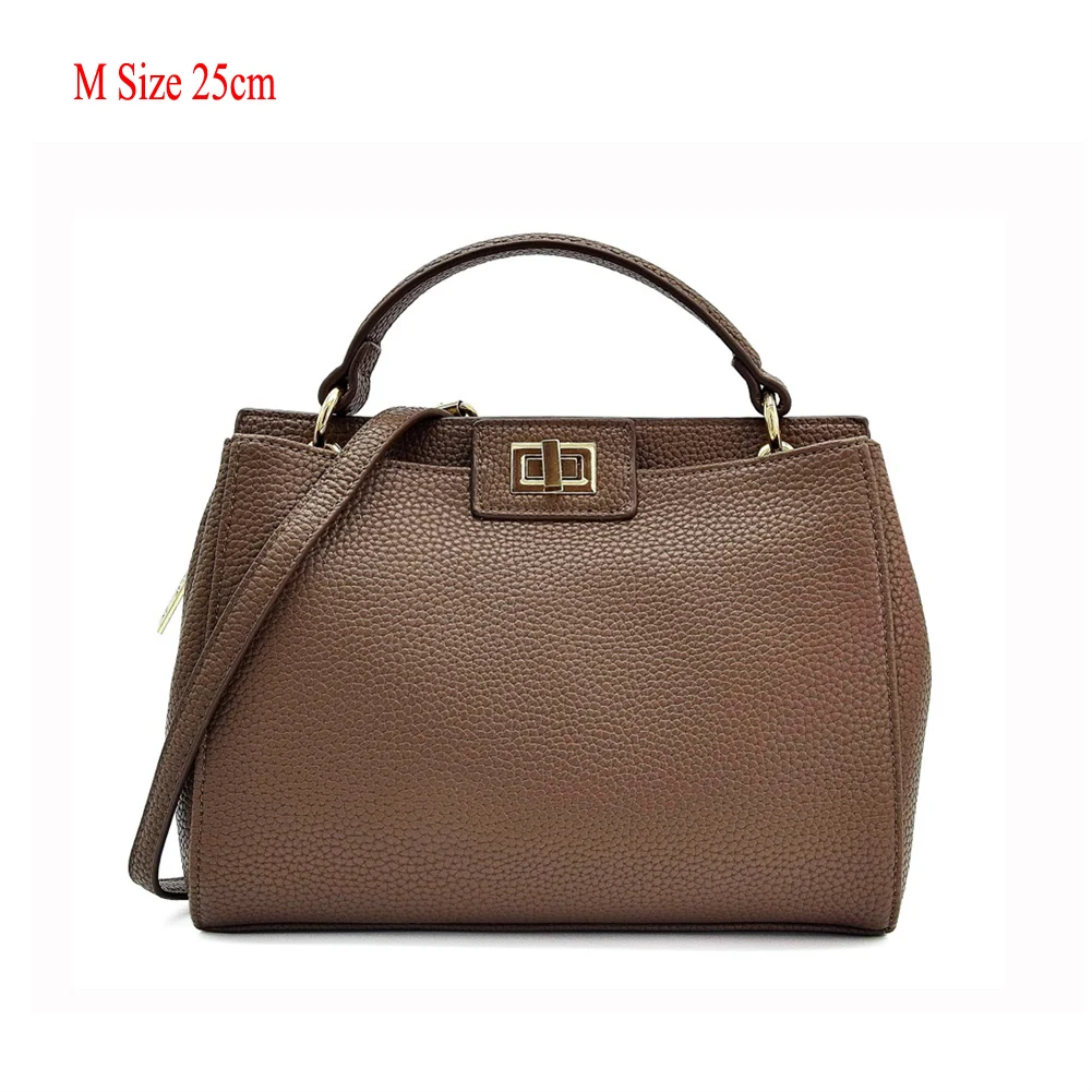 coffe M size 25cm Модные новые женские Сумки из искусственной кожи Litchi женская сумка-мессенджер большая сумка через плечо брендовая дизайнерская сумка-тоут bolsos mujer de - Цвет: coffe M size 25cm