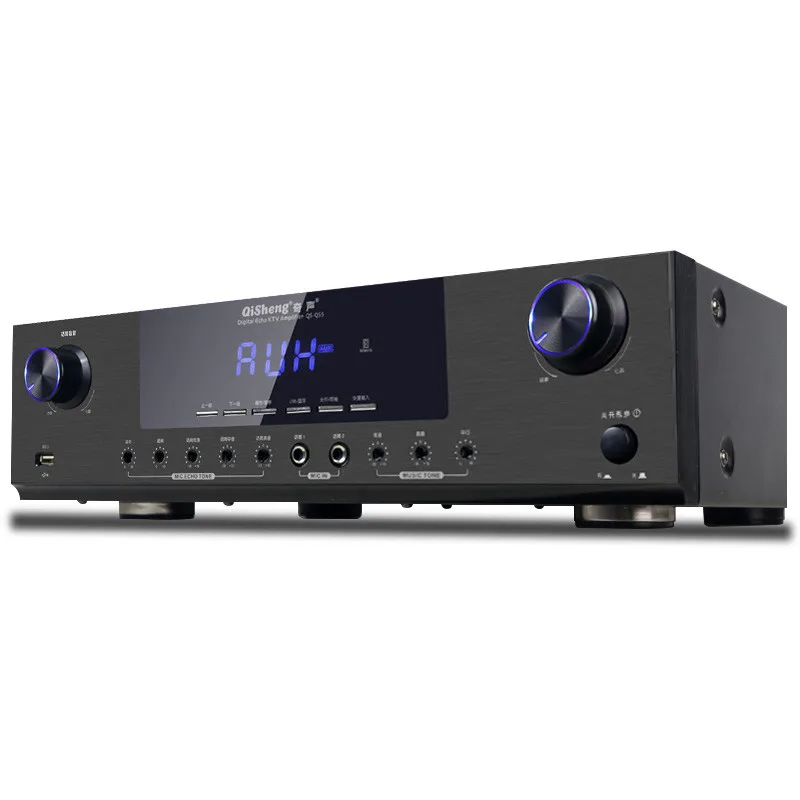 

Q55 lossless decoding amplifier 2.0 channel 800W HIFI Bluetooth ktv bass digital stage karaoke amplifier 430*310*110mm