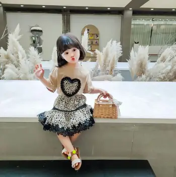 

girls summer 2 pcs sets baby girls leopard print outfits t shirt with tutu skirts wholesale children clothes
