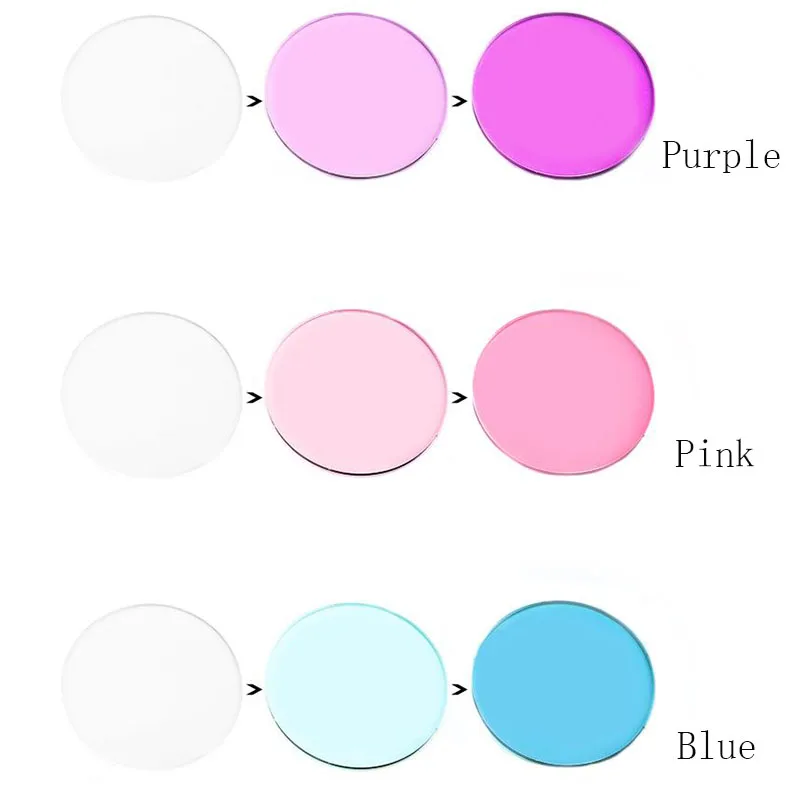 

BCLEAR 1.56 Transition Color Photochromic Glasses Optical Lenses Myopia Sunglasses Single Vision Lens Pink Purple Blue Chameleon