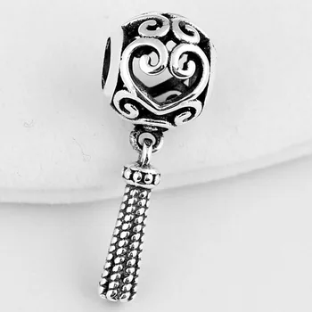 

Original Openwork Filigree Enchanted Heart Tassel Pendant Beads Fit 925 Sterling Silver Bead Charm Bracelet Diy Jewelry