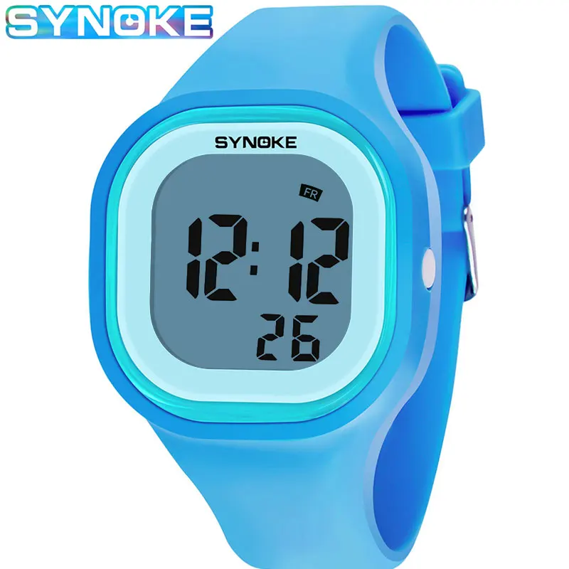 SYNOKE Brand Children Watch Fashion Kids Watches Boys Alarm LED Digital Watch For Kids Children Student Waterproof Wristwatch 4