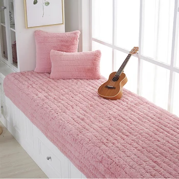 

Super Soft Plush Tatami Seat Cushion Pink White Shaggy Floor Chair Cushion Mat Sitting Pad Modern Home Decor Non-slip Washable
