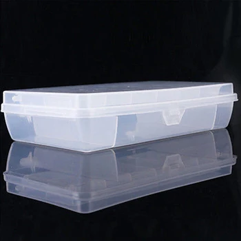 

Strorage Compartments Outdoor Small Double Layer Camping Durable Transparent Plastic Fishing Tools Bait Box