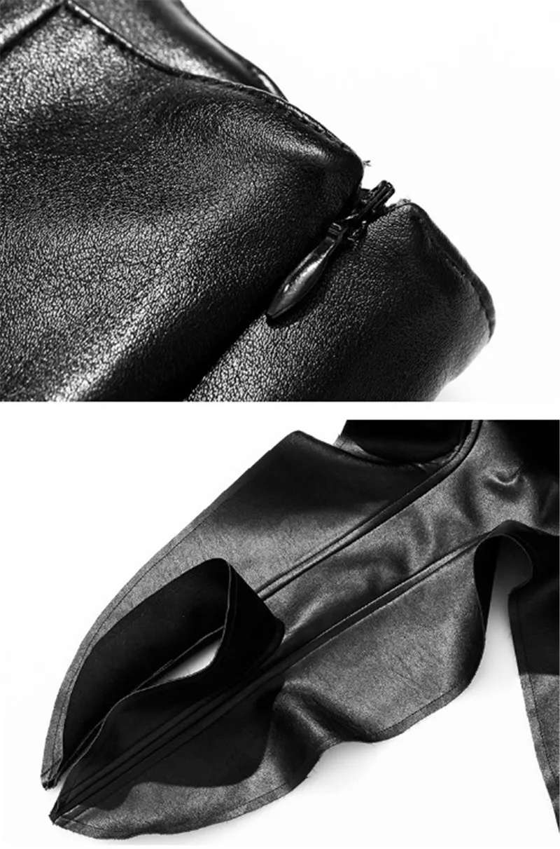 Tide Burst Exaggerated Silhouette Hollow Perspective Three-dimensional Shape Skirt Women Irregular Sexy PU Leather Skirts