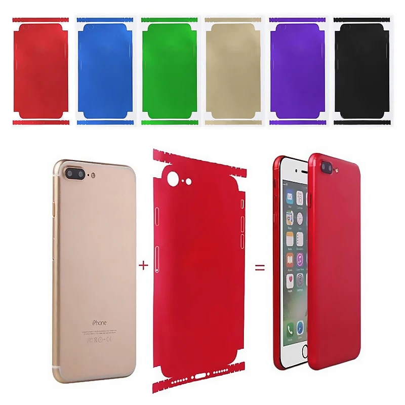 

For iPhone 5s 7 8 Plus X XS MAX Solid Color Decal Ice Film Full Body Sticker Wrap Skin Case Cover Funda Films For 6 6s Protector