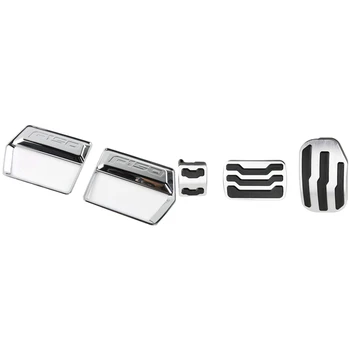 

1SET Air Conditioning Outlet Cover for Ford F150 2015 2016 2017 & 3Pc Set Silver Aluminum Alloy Foot Pedal Covers