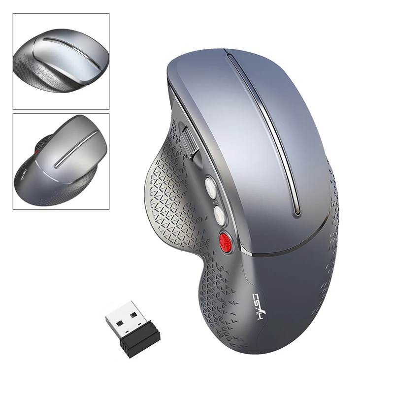 2,4G Беспроводная игровая мышь перезаряжаемая Вертикальная мышь четырехскоростная переключение dpi эргономичные геймерские мыши для Win98/Me/2000/XP/Vista