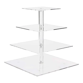 

4 Tier Transparent Wedding Party Acrylic Cupcake Display Tree Tower Stand