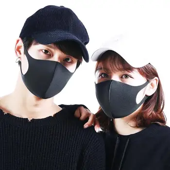 

Spring and Summer New Ice Silk Cotton Hanging Ear Masks Washable Unisex Breathable Thick Dust Mask