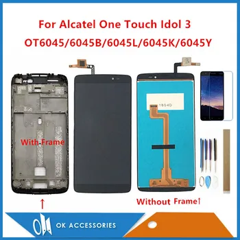 

5.5" For Alcatel One Touch Idol 3 OT6045 6045B 6045L 6045K 6045Y LCD Display+Touch Screen Digitizer Sensor + Frame With Kits