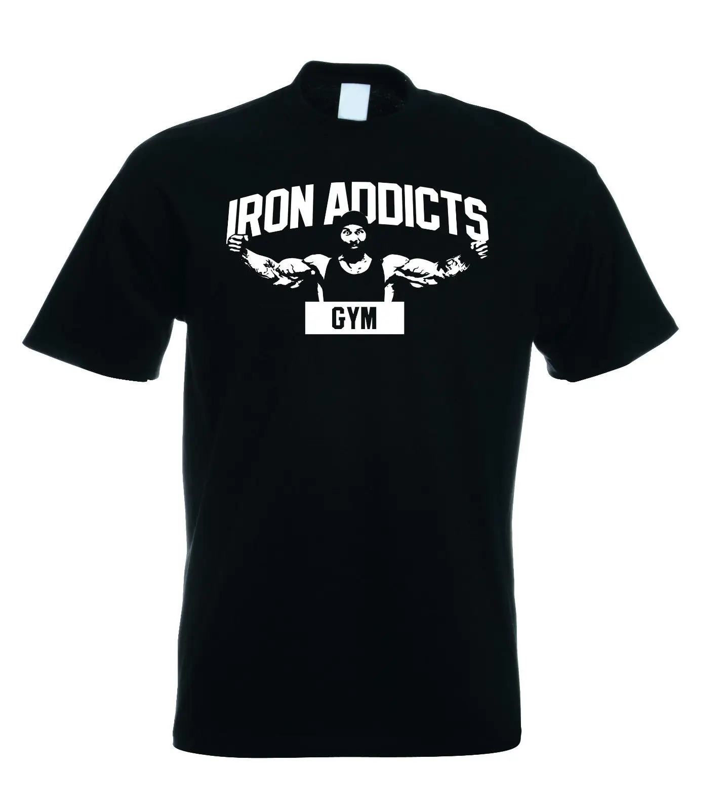 Футболка для спортзала IRON ADDICTS CT FLETCHER MIKE RASHID-черная крутая Повседневная мужская