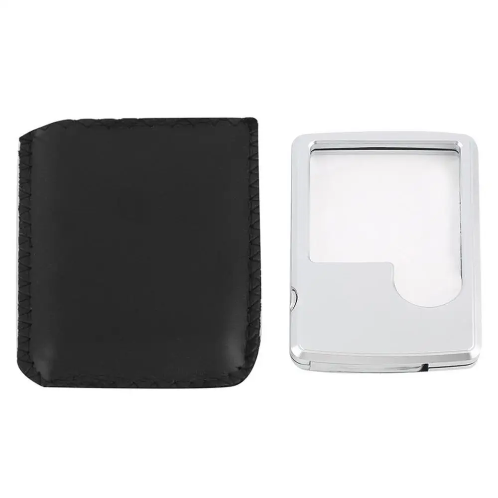 

Mini 40x25mm Jewelry Jade Magnifier Illuminated Loupe Portable Fold LED Magnifying Glass Gift Inspecting Cash Stamps Coin