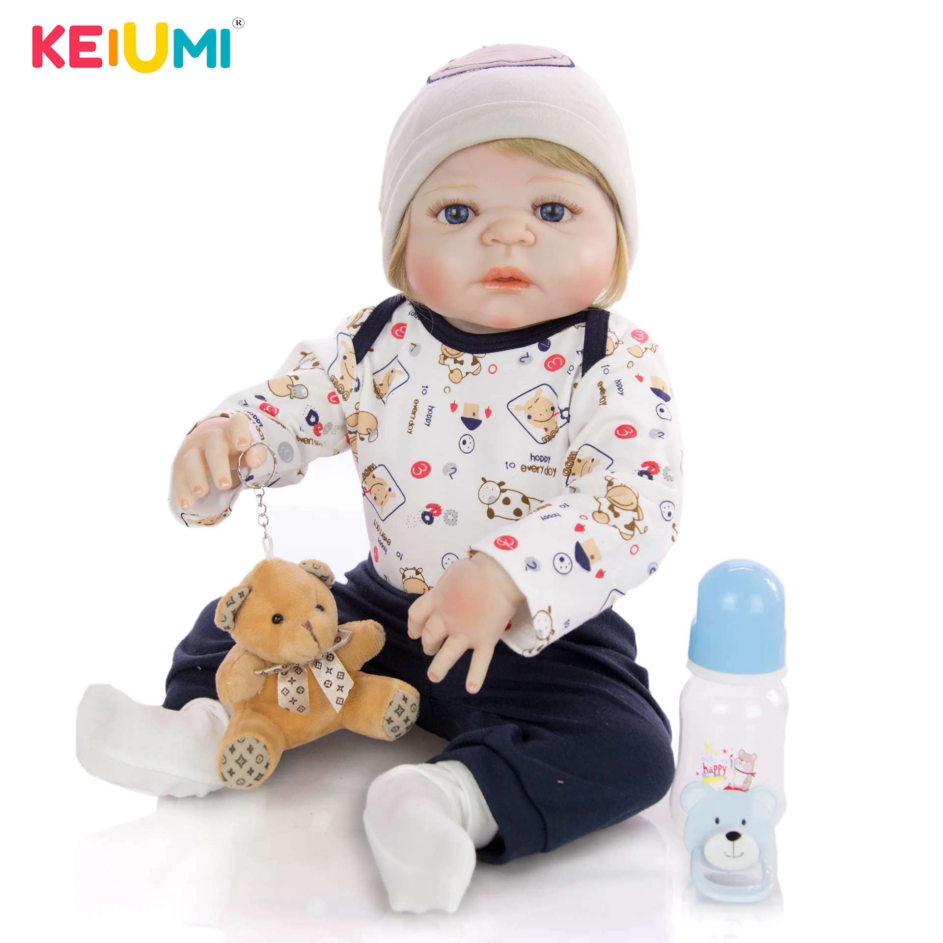 

Keiumi Reborn Baby Doll Reborn Baby Doll 23-Inch 57 Cm Model Infant All Silica Gel GIRL'S