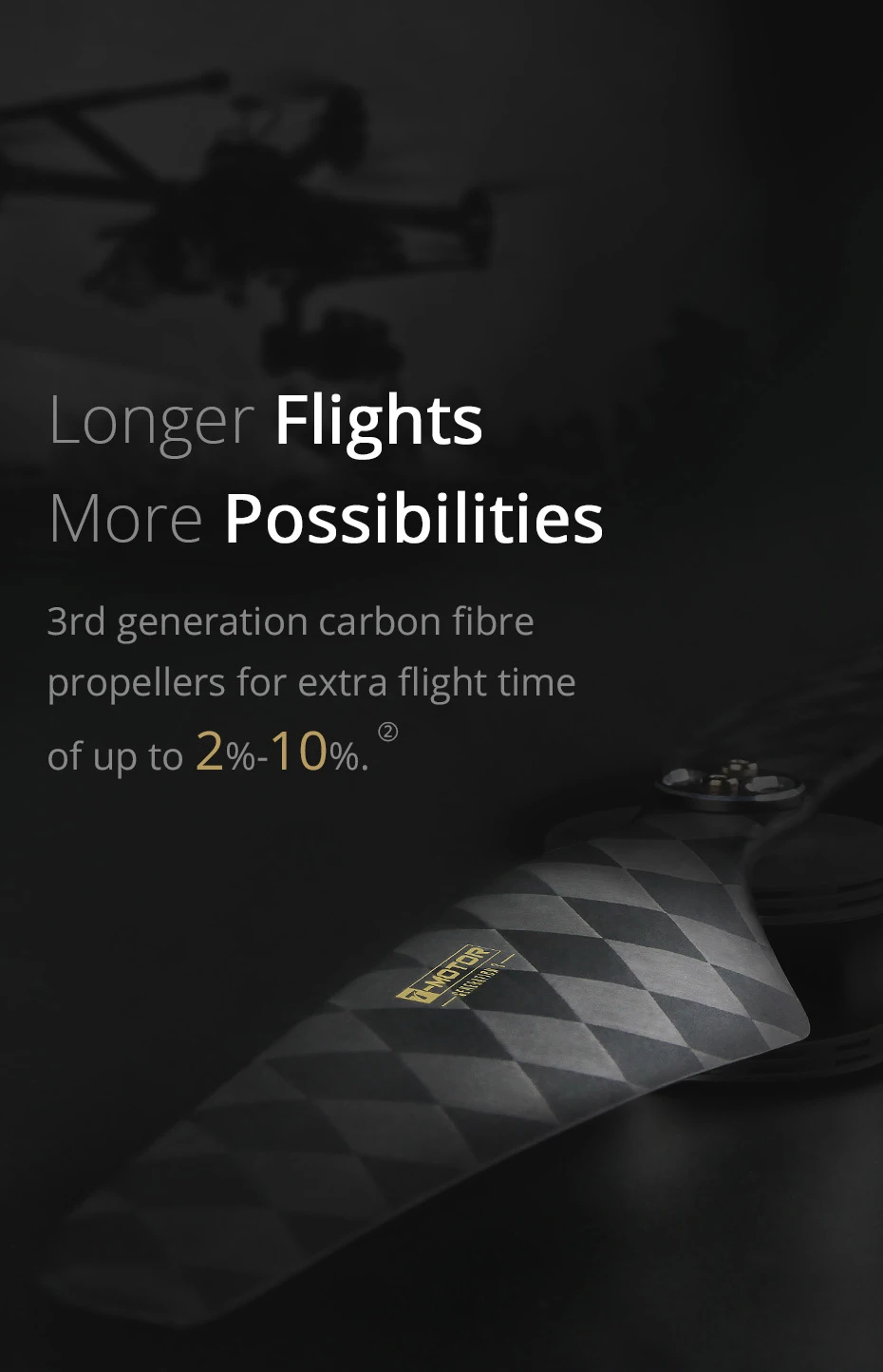 T-motor Multirotor Carbon Fiber 3rd Gen Ultra Light Propellers NS Series NS14*4.8 NS15*5 NS16*5.4 NS16*6.1 NS18*6 NS20*6.2 Prop 9