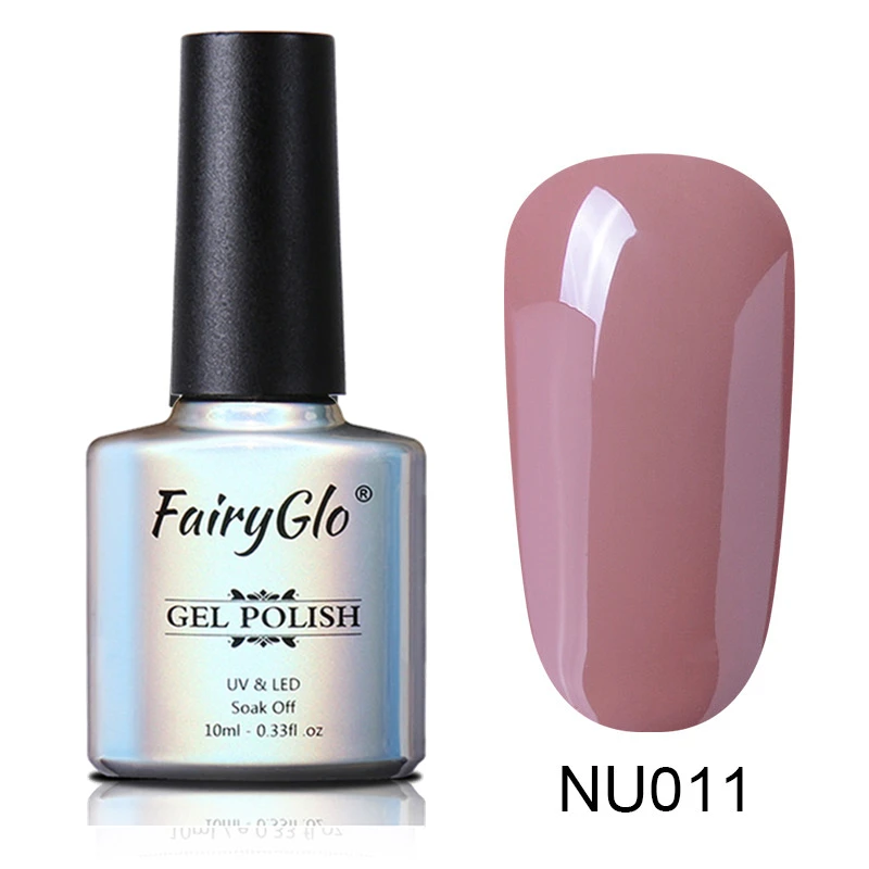 NU011 FairyGlo 10 мл розовый лак для ногтей УФ Гель-лак удаляемый путем отмачивания лак Декоративный Лак для ногтей Vernis полу Перманентный лак для ногтей УФ-гель лак - Цвет: NU011