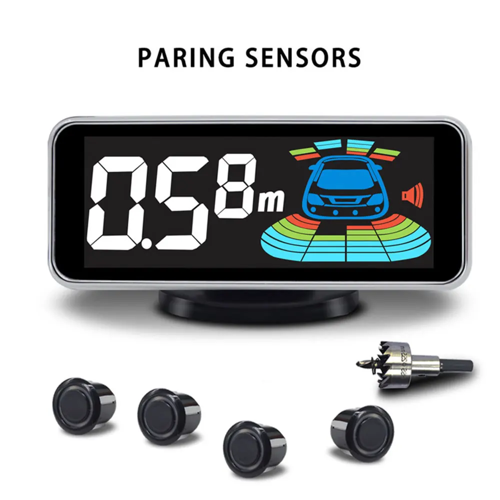 8 Car probes Parking Electromagnetic Sensor Motion Backlight Electronics Auto Blind Spot Detector Kit Voice Buzzer | Автомобили и