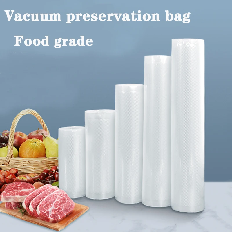 Bolsas de almacenamiento al vacío para alimentos, rollos de embalaje para cocina, bolsa de grado alimenticio comercial, 12/15/20/25/30x500cm