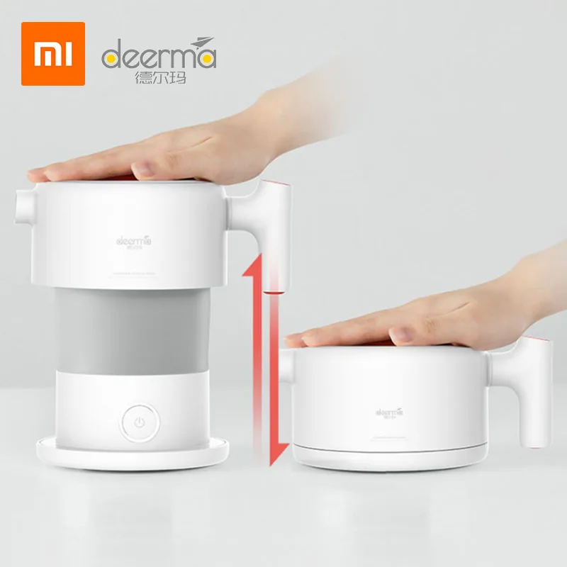 Xiaomi Deerma 0.6l складной портативный Электрический чайник для воды ручная