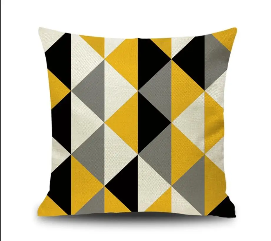 Nordic Geometric Cushion Yellow Geometry Circle Pillow Home Decor Decoration Decorative Pillowcase