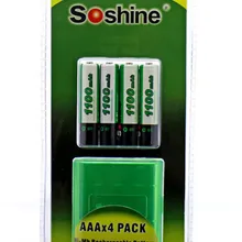 12v батарейка UPS 12vSoshine 4 шт 1100mAh AAA аккумуляторные батареи 1,2 V Ni-MH аккумулятор высокой емкости аккумулятор Перезаряжаемый ba