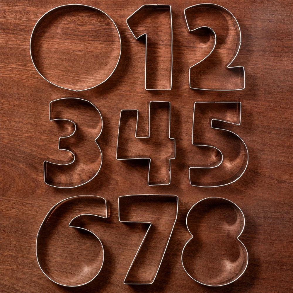 Cookie Cutter Cookie Mould Fondant Cutter Numbers Cookie Cutter Stainless Steel