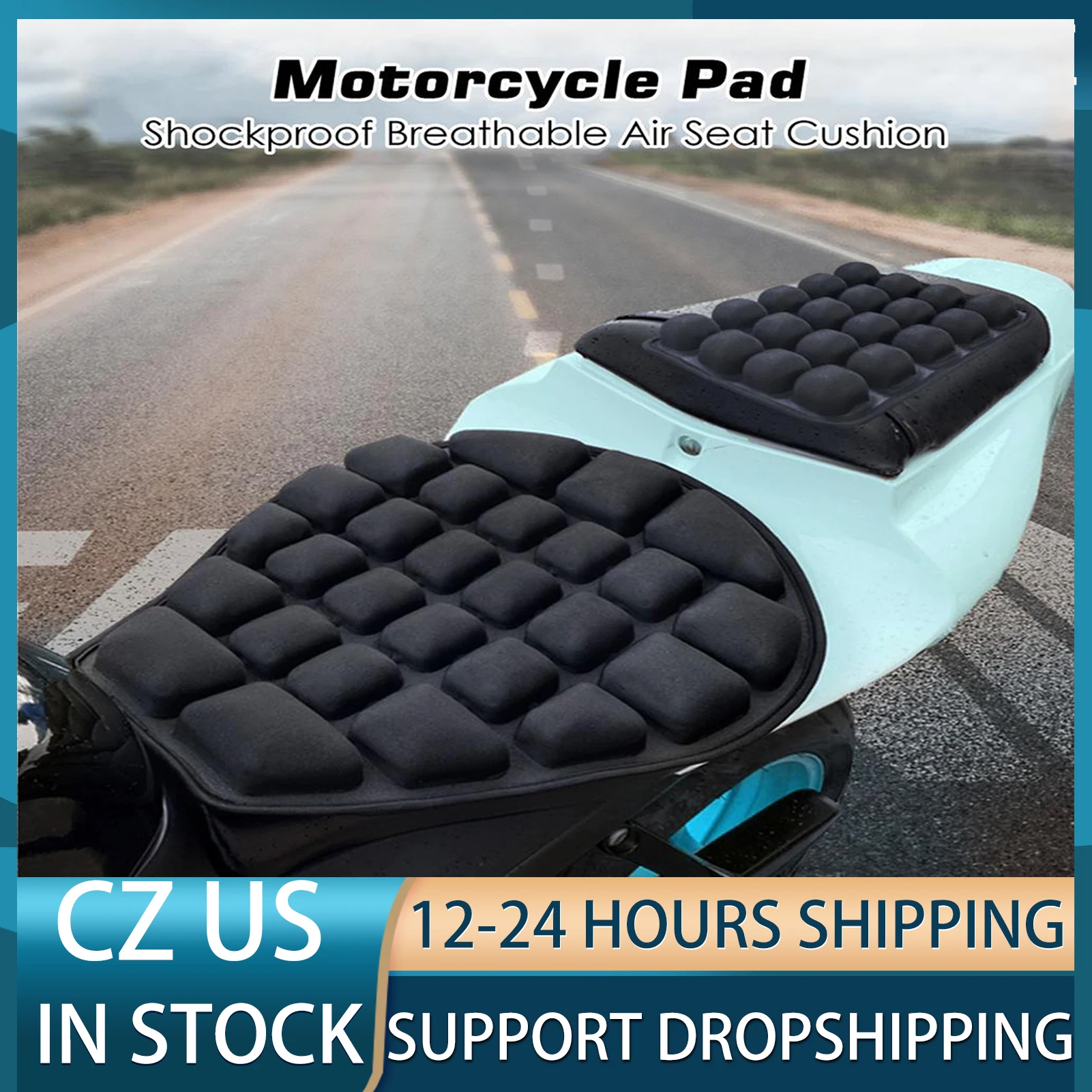 Motorcycle Pad Shockproof Breathable Air Seat Cushion TPU 3D Motorcycle Cushion Sun proof