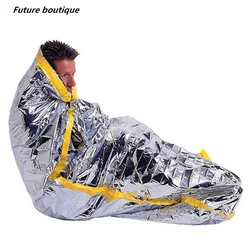 Couverture d'urgence de sauvetage en argent 160x210cm, Kit de premiers soins thermiques de survie, traitement à la chaleur chaude, garder la couverture en aluminium au sec, outil d'extérieur 