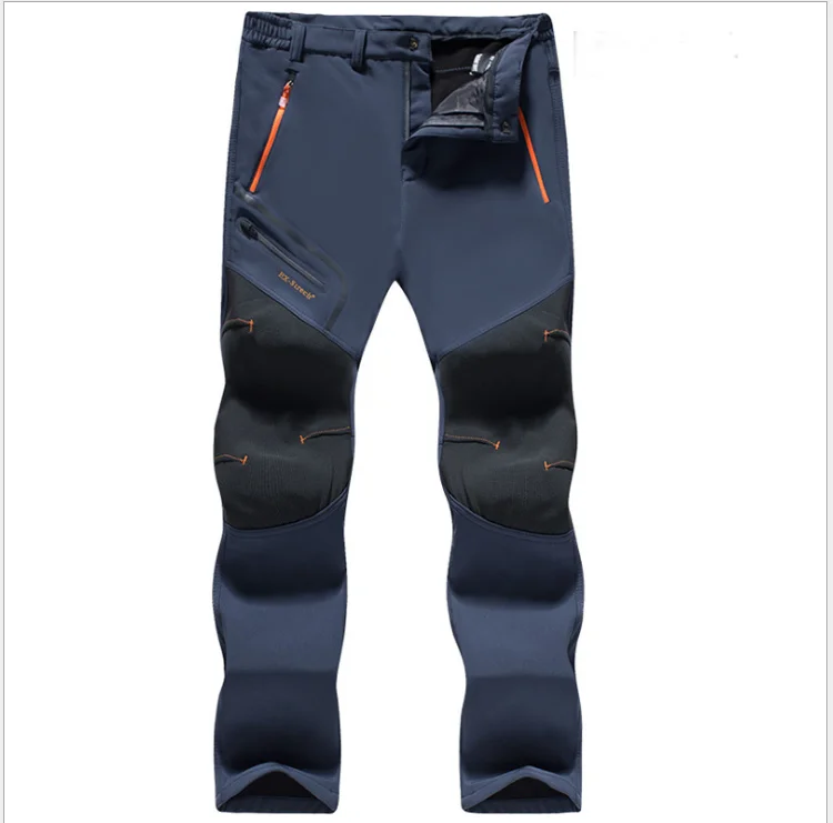 5XL мужские зимние альпинистские лыжные флисовые брюки для женщин для путешествий водонепроницаемые походные флисовые штаны для походов и верховой езды - Цвет: blue men