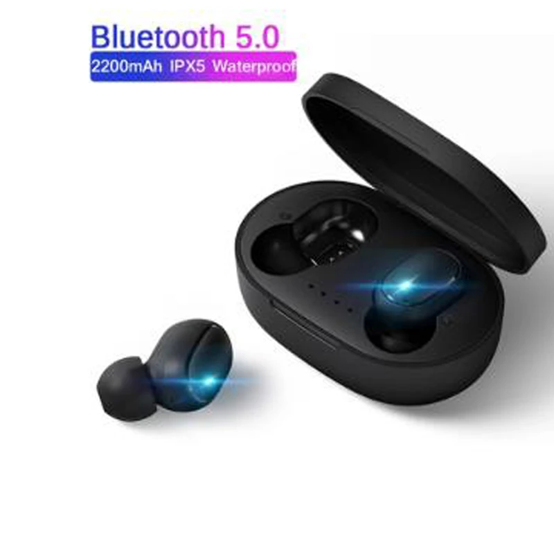 E6S TWS Wireless Earphone Bluetooth Earbuds for Xiaomi Redmi Airdots V5 0 LED Display Noise Cancelling Earphone with Mic PK i9S