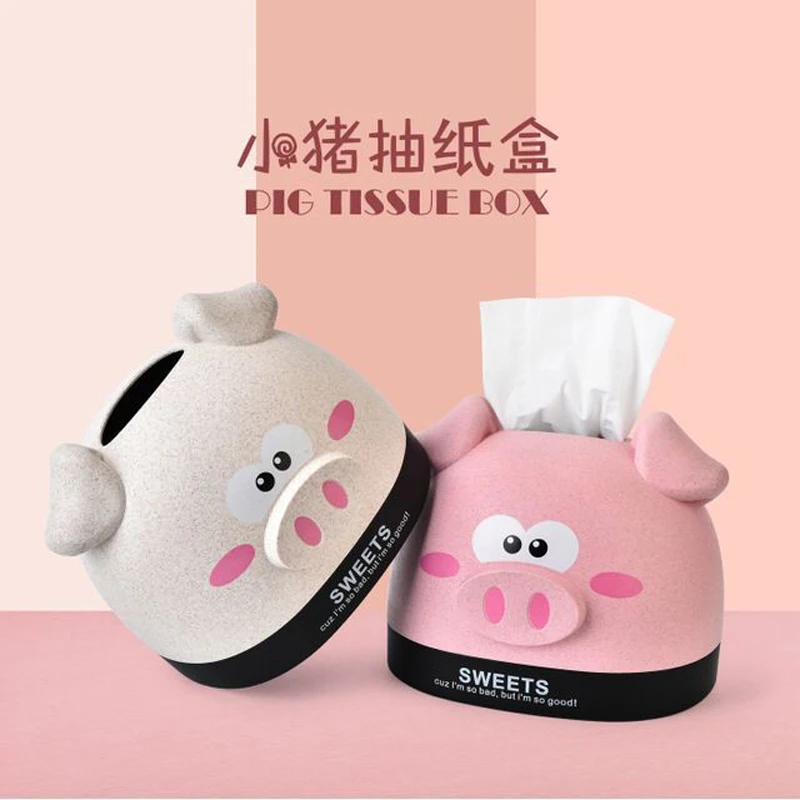 

Nordic Style Plastic Wheat Straw Tissue Box Towel Tissue Case Holder Home Table Decor Organizer Household Supplies