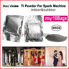 10 мешок холодной Ti порошок 200 г/пакет материал для холодной искры фейерверк машина Свадебный сверкающий станок MSDS порошок Сертификация