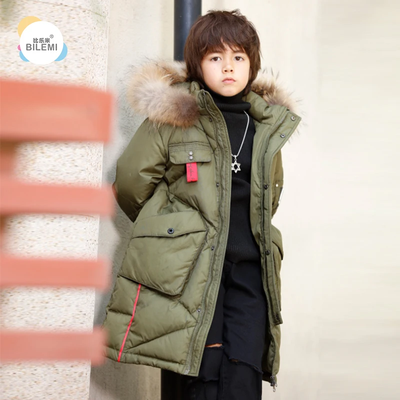 

Bilemi warm hooded down snow baby trench coat