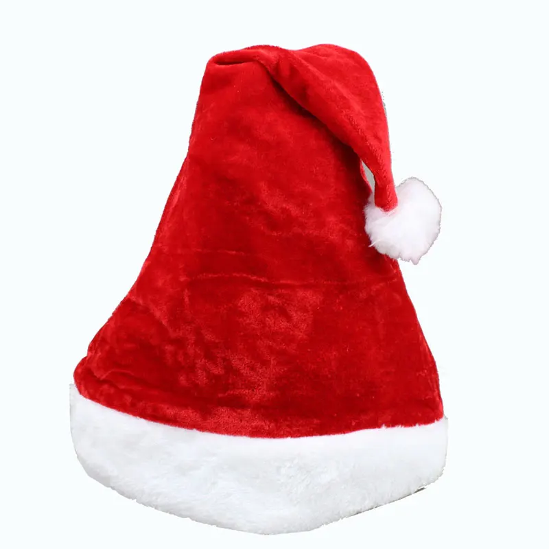 Navidad Новогодняя Толстая Рождественская шапка из плюша детские рождественские украшения для дома подарок Санта-Клауса теплая зимняя