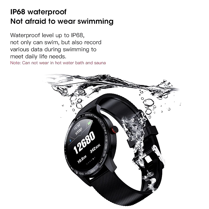 Fashion IP68 Smart Watch L9 ECG PPG Heart Rate Blood Pressure Monitor Pedometer Sports Health Smart watch for IOS Android
