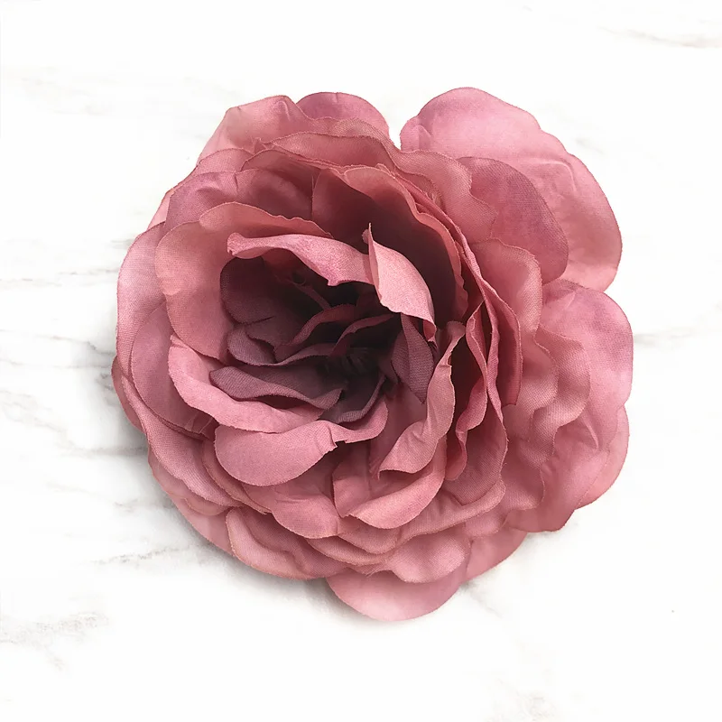Deep rose HINDJEF 5 шт. искусственный шелк Винтаж пион цветы DIY свадебный цветок стены фон цветок домашние рукодельные украшения поддельные цветы - Цвет: Deep rose
