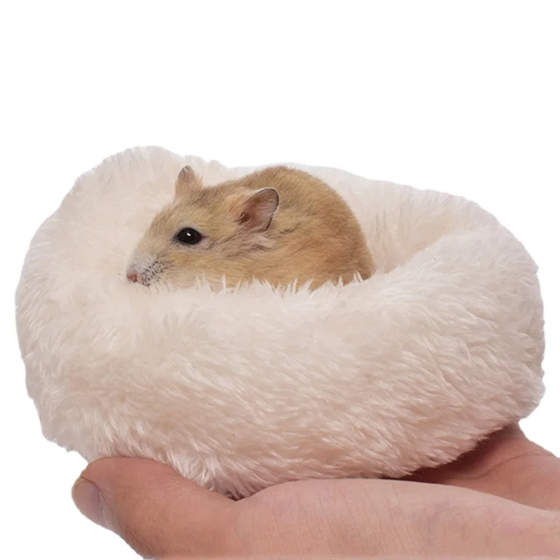 Warm Winter Hamster Nest Plush Sleeping Pad Chipmunk Dwarf Rat Chinchilla Small Animals Accessories | Дом и сад