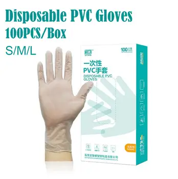 

100PCS Disposable PVC Gloves Prevent virus infection Use with mask Kitchen/Medical /Latex/Rubber/Garden Protect Gloves For Hand