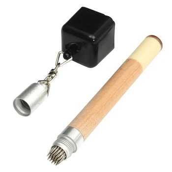 

2 in 1 Chalk Holder Magnetic Stick Billiard Snooker Pool Cue Tip Pricker Tool 19cm B2Cshop