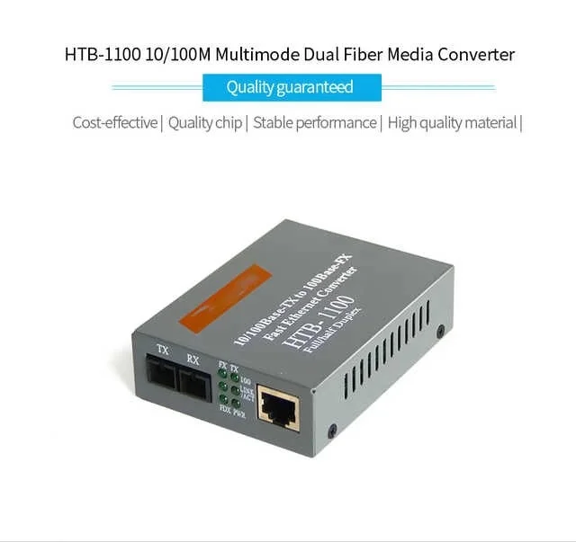 HTB 1100 10/100 м 2 км многомодовый двойной волоконно-оптический медиаконвертер fibra оптика FTTH