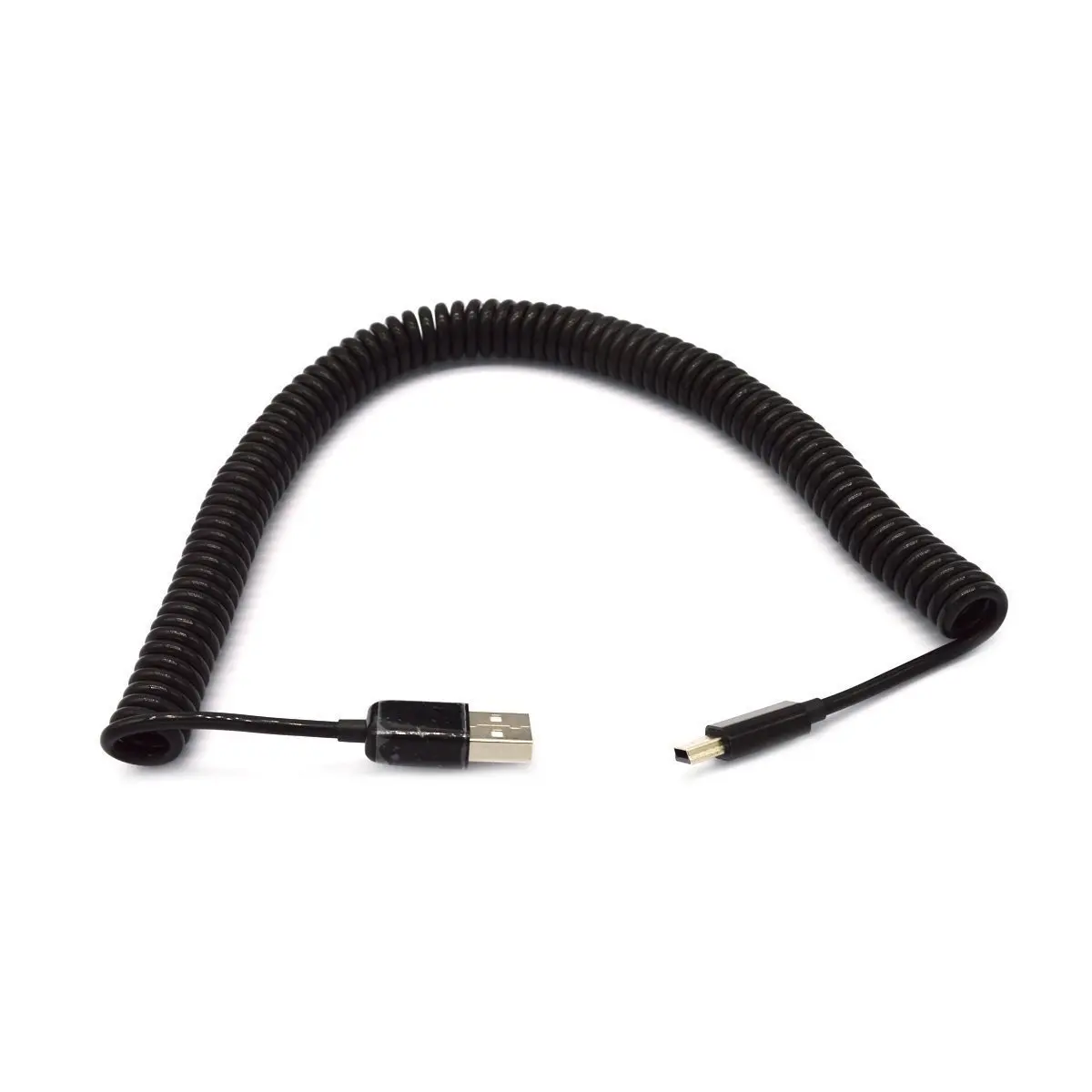Премиум 3M 10Ft Спиральный USB A Male to Mini B 5Pin Мужской адаптер кабель для передачи данных высокого качества 3 метра Mini-USB