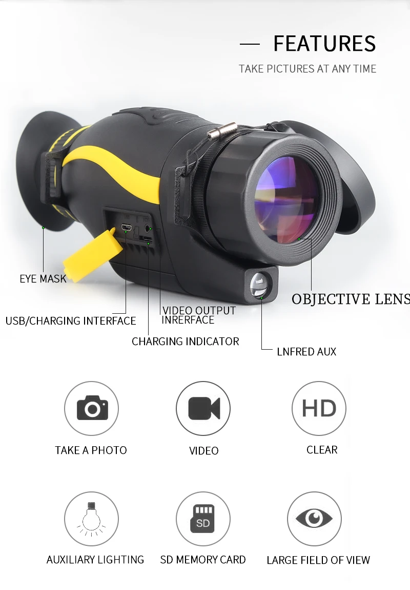 NV0435 цифровой бинокль ночного видения IRLED Ночная охота Camorder 4X35 Zoom устройство ночного видения nighthunting ночное видение